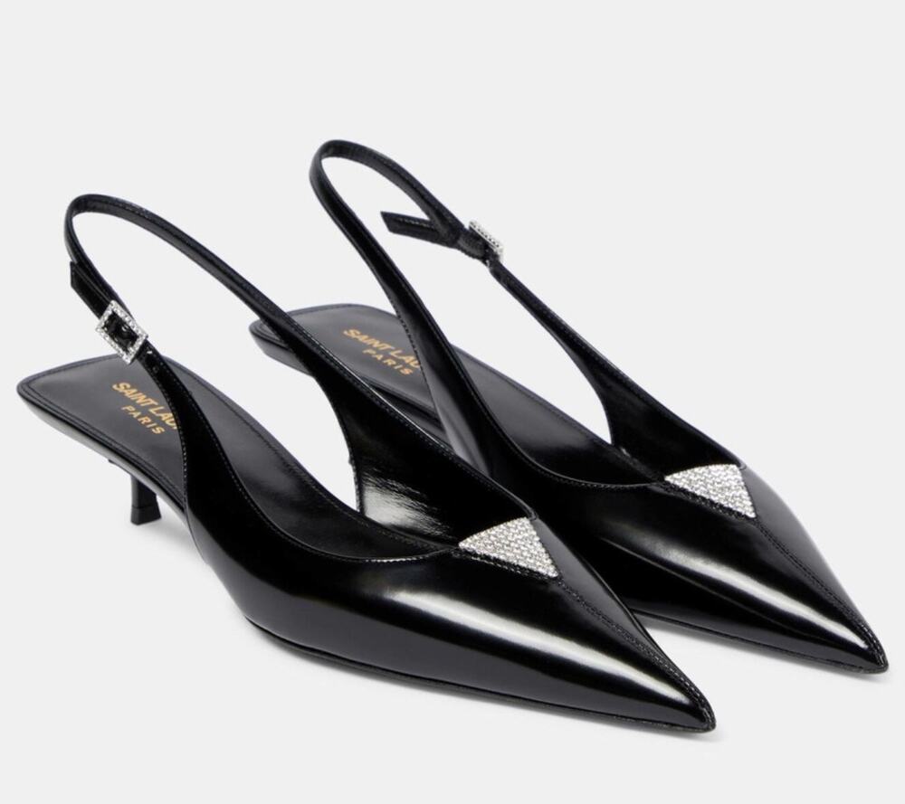 Saint Laurent Cherish leather slingback pumps SZ 35.5